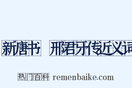 新唐书·邢君牙传近义词是什么意思的图片